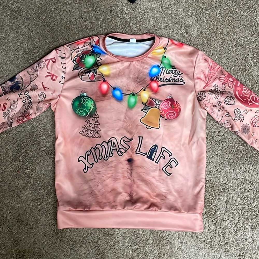 Ugly Christmas Sweater Thug Tattoos